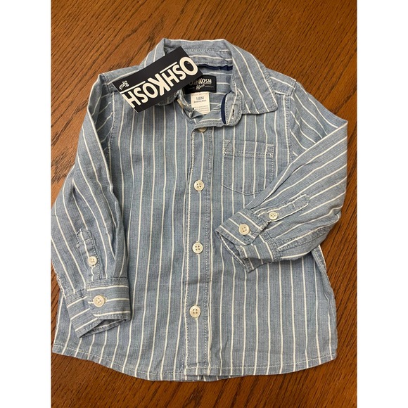 NWT Oshkosh Button Down Shirt Size 18M - Picture 4 of 5